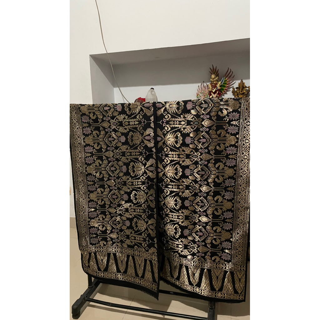 Ready SEPASANG Kain Tenun Songket Cendana Asli Bali (BUKAN BORDIR)
