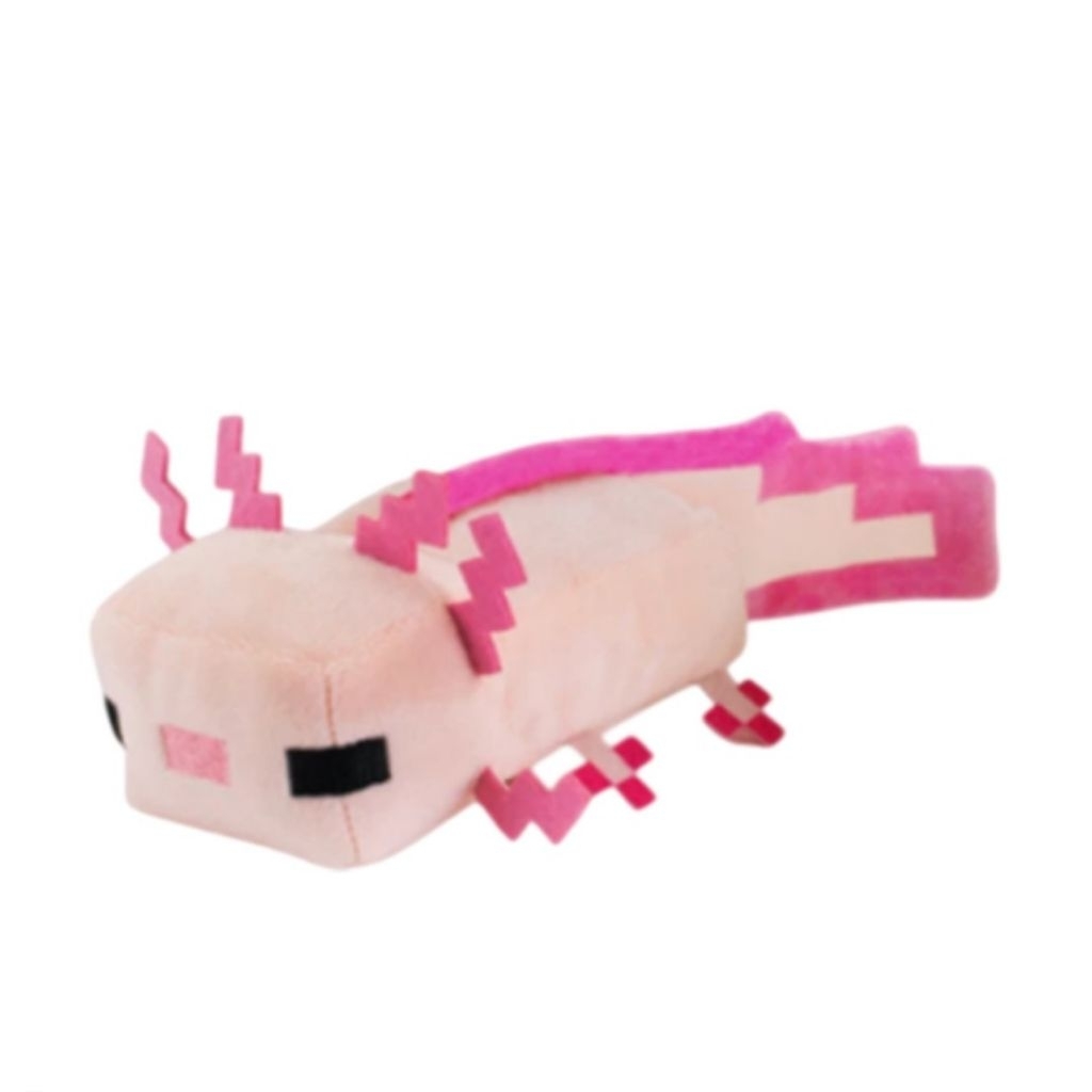 Boneka Minecraft Pink Axolotl Plush Medium