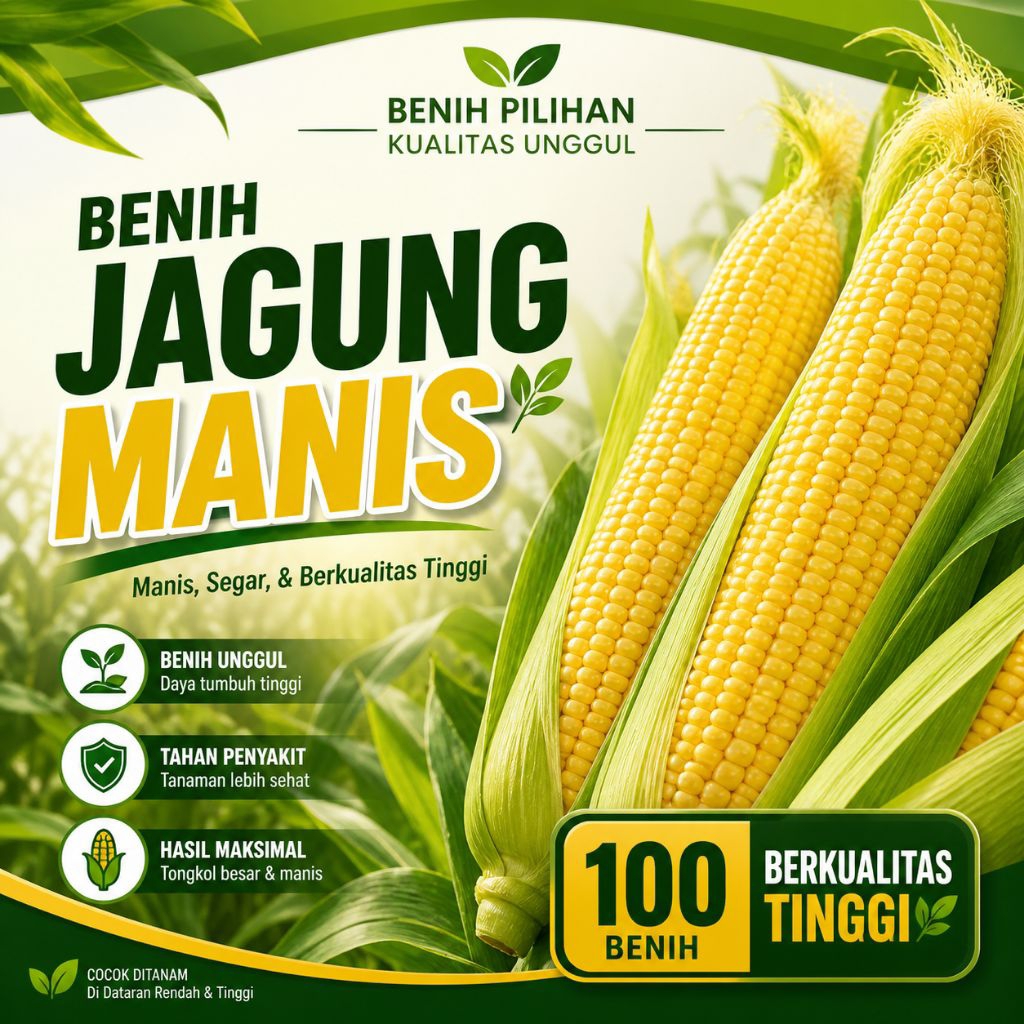 BIBIT BENIH JAGUNG MANIS HIBRIDA || 100 BIJI SUPER
