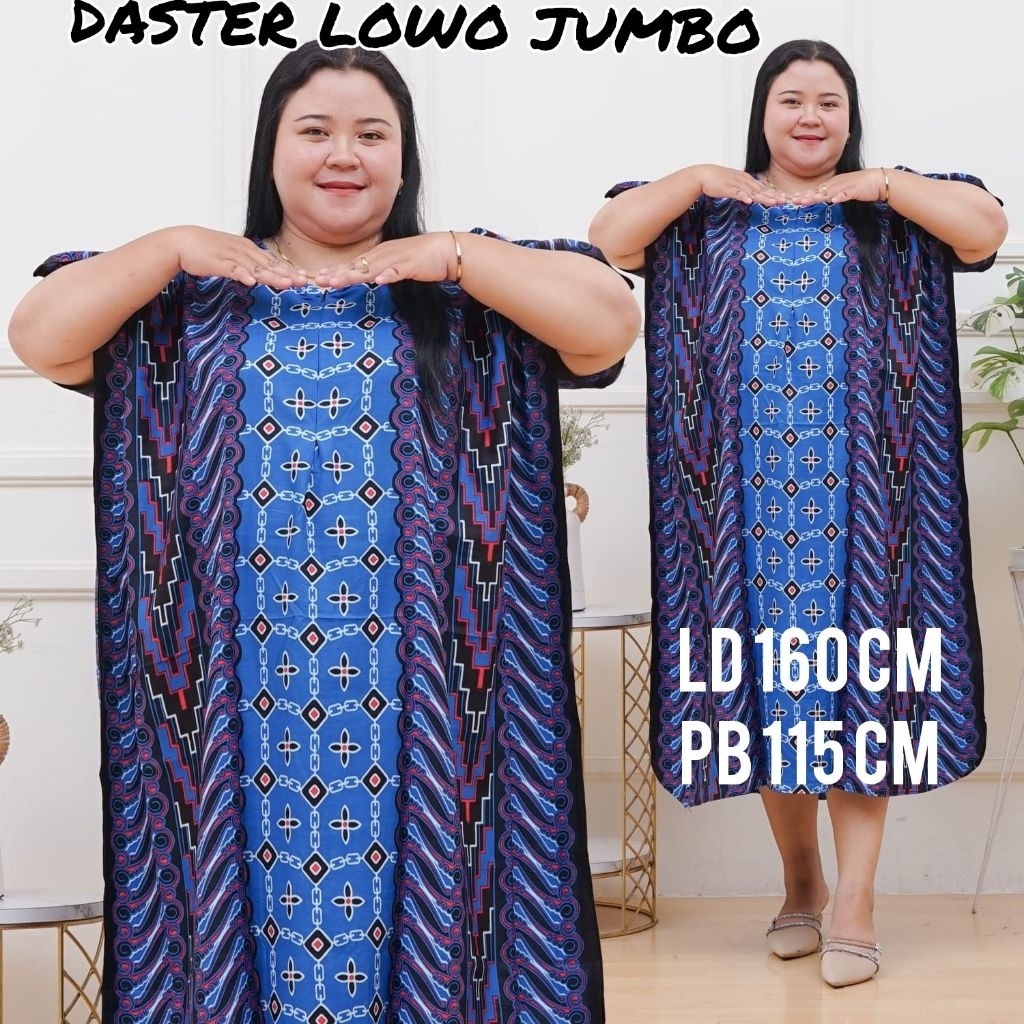 Daster Jumbo Lowo Jumbo Ld 160 Fashion Wanita Baju Tidur Motif Gradasi Pelangi Batik Pekalongan