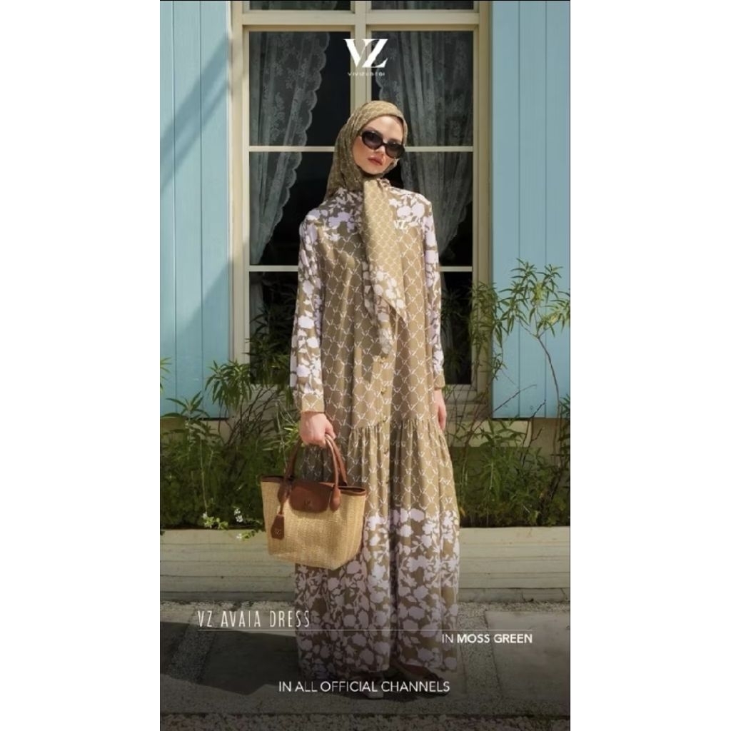 Vivi Zubedi Avaia Dress Moss Green Preloved