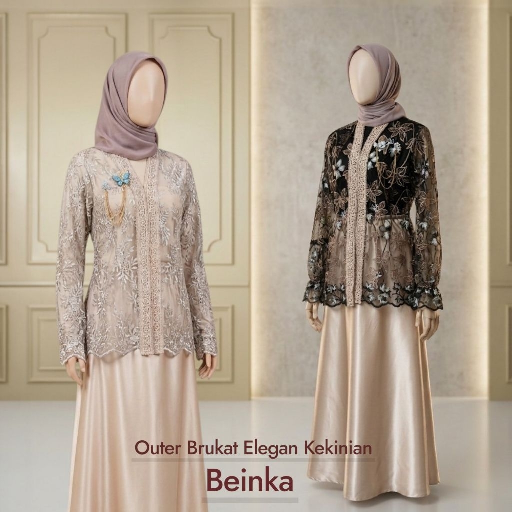 [Beinka] Kebaya Modern Kondangan Bridesmaid Wisuda - Outer Cardigan Brukat