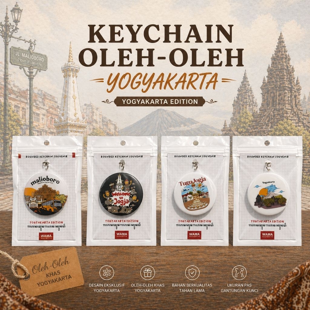 Gantungan Kunci Jogja Souvenir Oleh-Oleh Yogyakarta