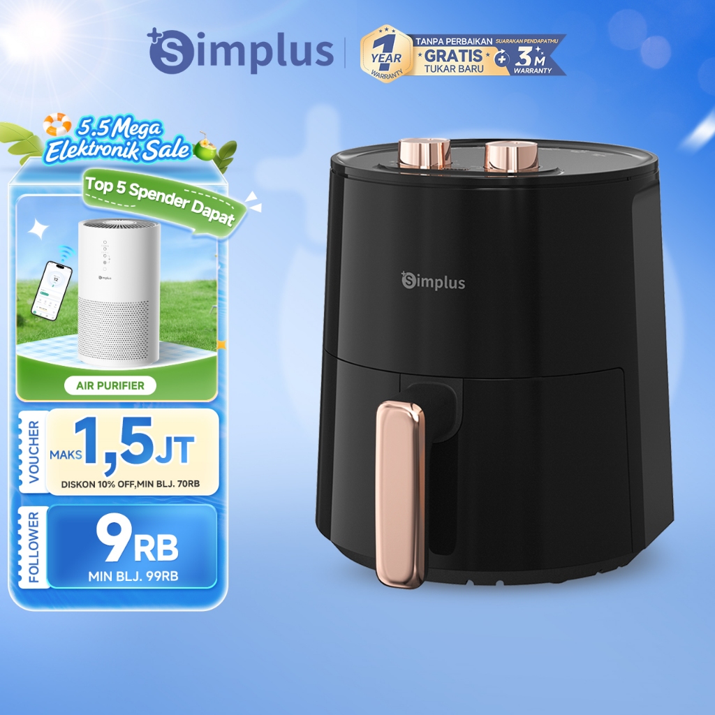 Simplus Air Fryer 4L 650w Multifungsi Tanpa Minyak Untuk Goreng Panggang