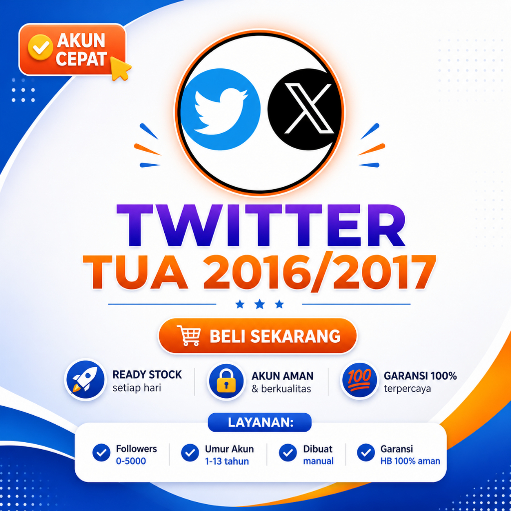 Jual Akun Twitter X Tua 2016-2017