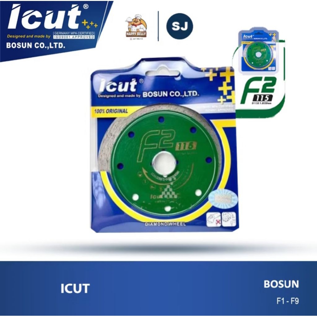 MATA GERINDA POTONG GRANIT KERAMIK 4" INCH BOSUN F2 DIAMOND WHELL 4" INCH ICUT BOSUN F1 F2 F4 F8