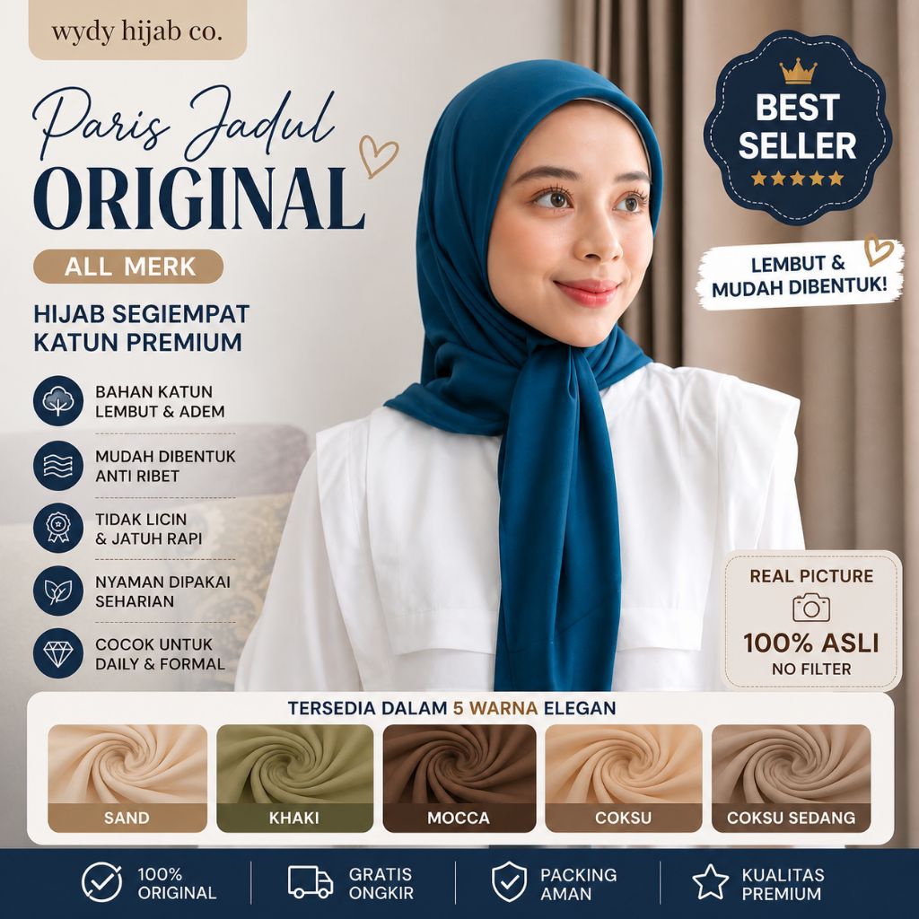 segiempat Paris jadul| jilbab paris jadul original varisha| kyl,redrose,rafaila, bahan lembut, mudah