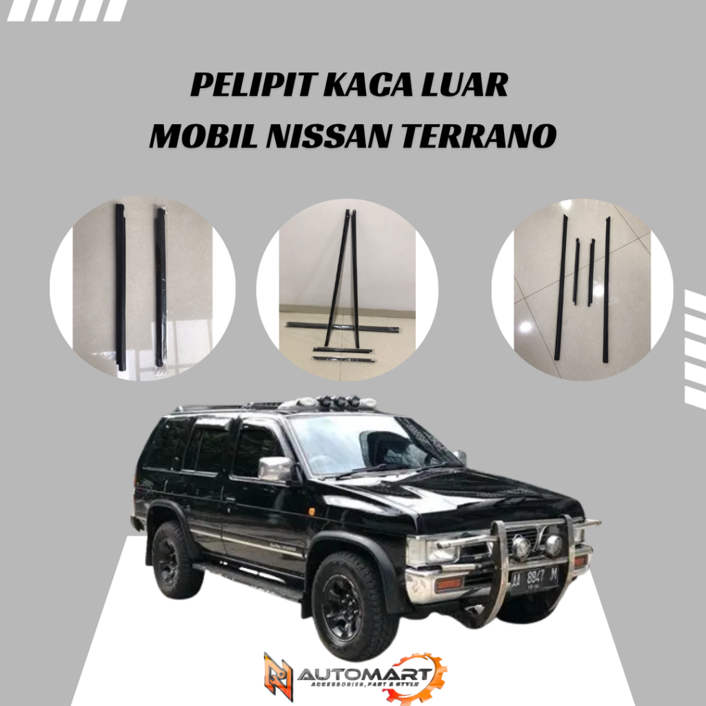Pelipit Kaca Luar Nissan Terrano | Outer Window Belt Moulding