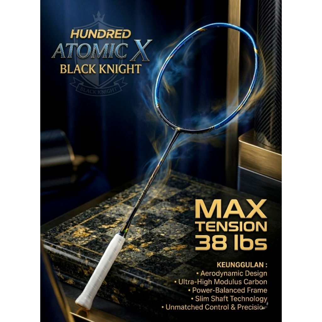 raket badminton hundred atomic x black knight