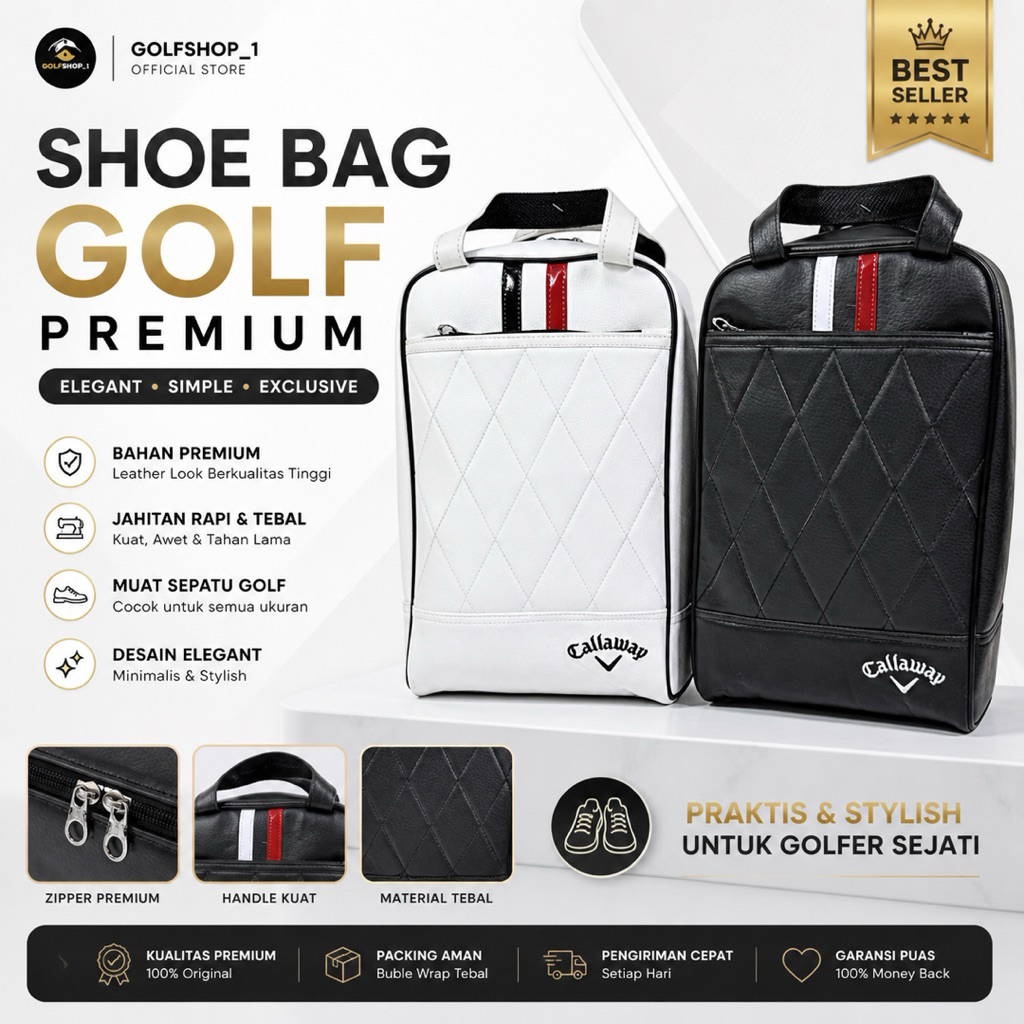 Shoes Bag Golf Tas Sepatu Golf Callaway Golf Premium Quality - Tas Tenteng