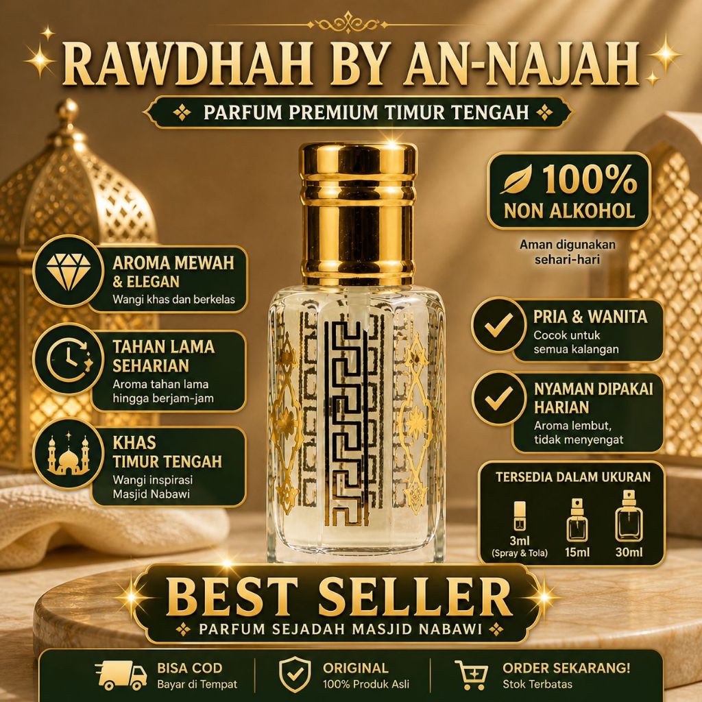 PARFUME Raudhah Surrati Minyak Wangi Tanpa Alkohol 12ML Floral Citrus Woody /Parfum Rawdhah Original