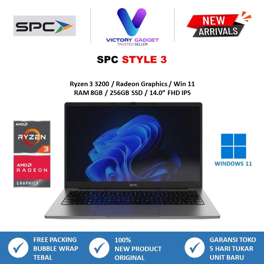 SPC Style 3 Ryzen 3 3200 8GB 256GB 14.0FHD IPS BLIT