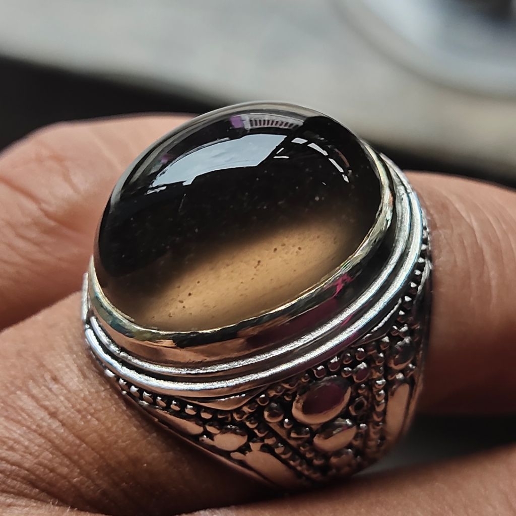 Batu Solar Solok - Solar Padang - Cincin Batu Kristal Giwang. Bukan bacan totol kecubung teh