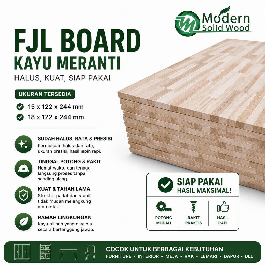 papan lembaran kayu Fjl board Meranti Gread AB Kualitas Ekspor Pabriksi