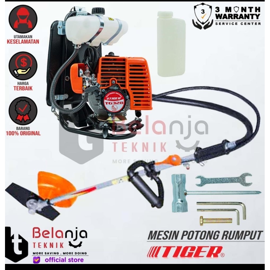 MESIN POTONG RUMPUT TIGER TGR 328 POTONG RUMPUT 2TAK