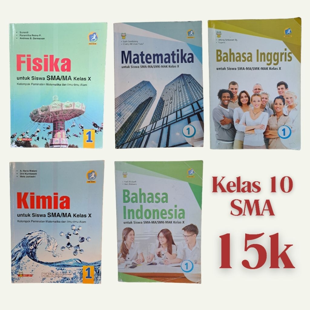 Preloved Buku SMA MIPA Biologi Kimia Fisika Matematika B. Indonesia B. Inggris | Buku SNBT UTBK | MI