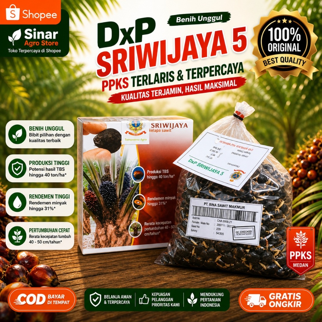 Bibit Kecambah Kelapa Sawit SRIWIJAYA 5 | Bersertifikat
