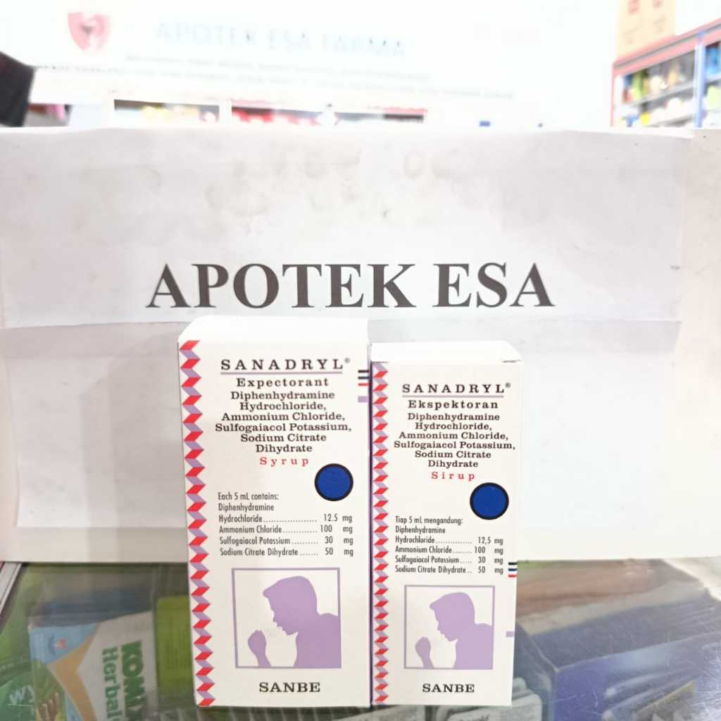 SANADRYL EKSPEKTORAN SIRUP - OBAT SIRUP BATUK BERDAHAK