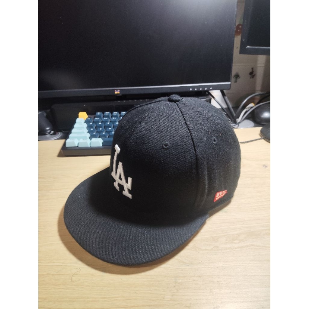 Topi Snapback LA hitam New Era setelan - ORI