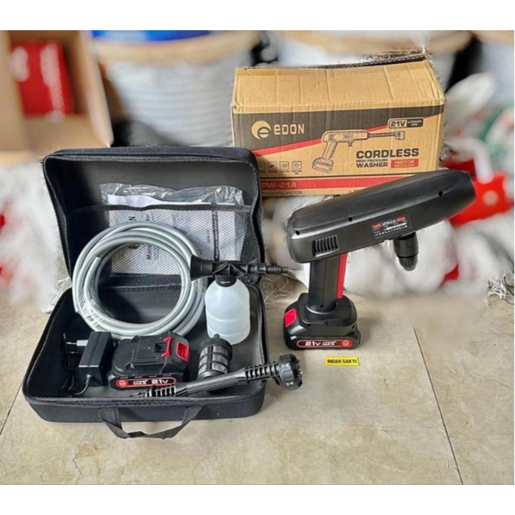 JET CLEANER BATERAI 21VOLT EDON / jet cleaner cordless baterai