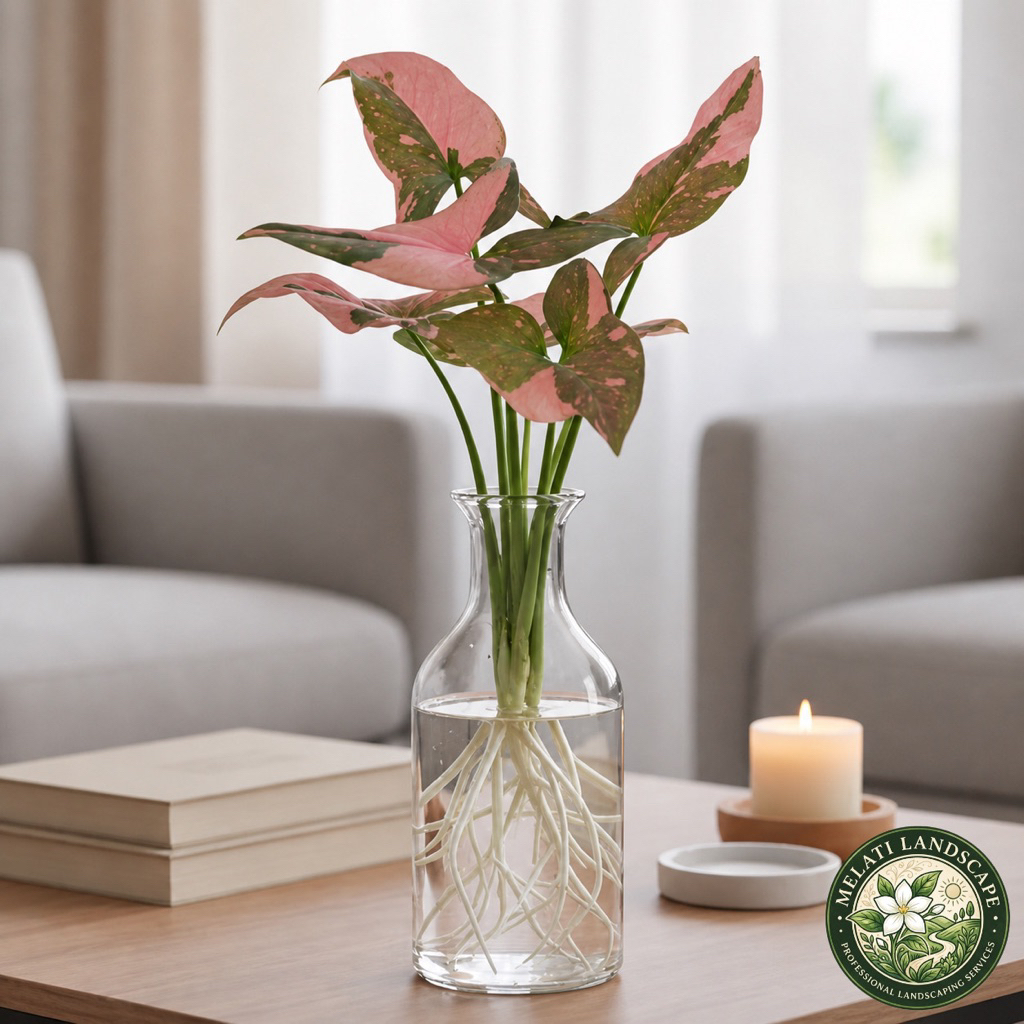 Tanaman media air syngonium pink splash - tanaman syngonium pink splash