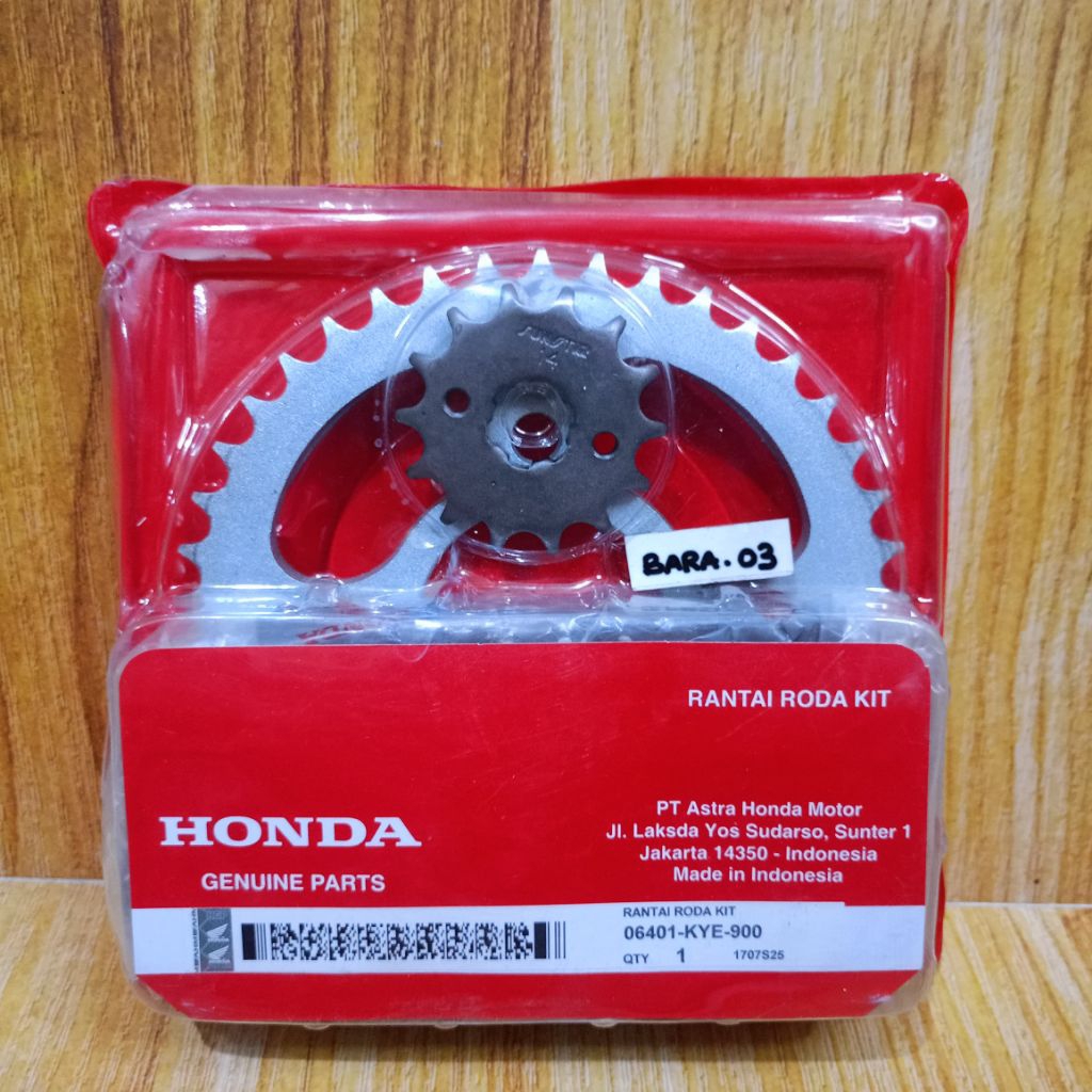 GEAR SET HONDA MEGA PRO HONDA CB 150R HONDA VERZA (KYE)