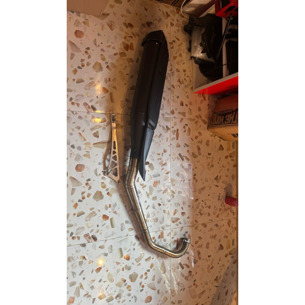 knalpot std racing mx king jhoe muffler
