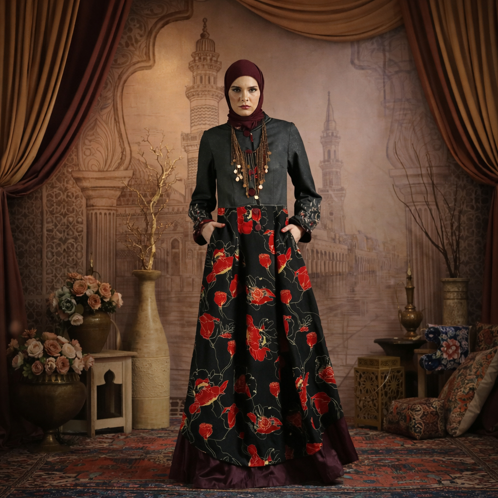 Tuneeca Gamis Lebaran Hitam Azmira - T-0226006