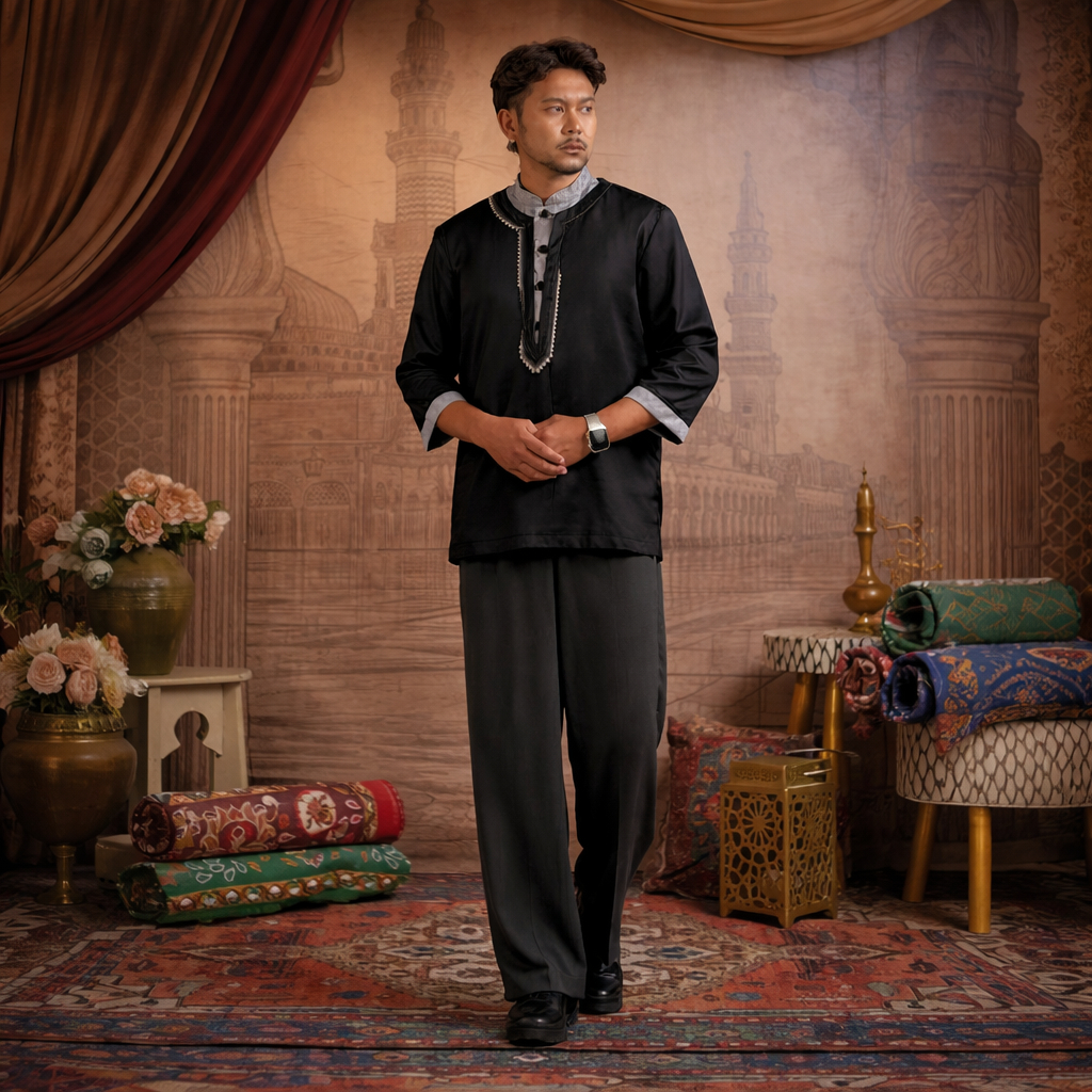 Tuneeca Baju Koko Hitam Ilyas - T-0226010