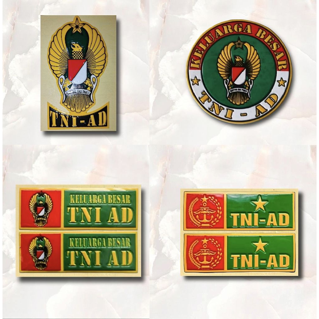 stiker embos logo tni ad/stiker embos/stiker timbul/tni ad ekapaksi/tni ad bulat/nopol keluarga besa