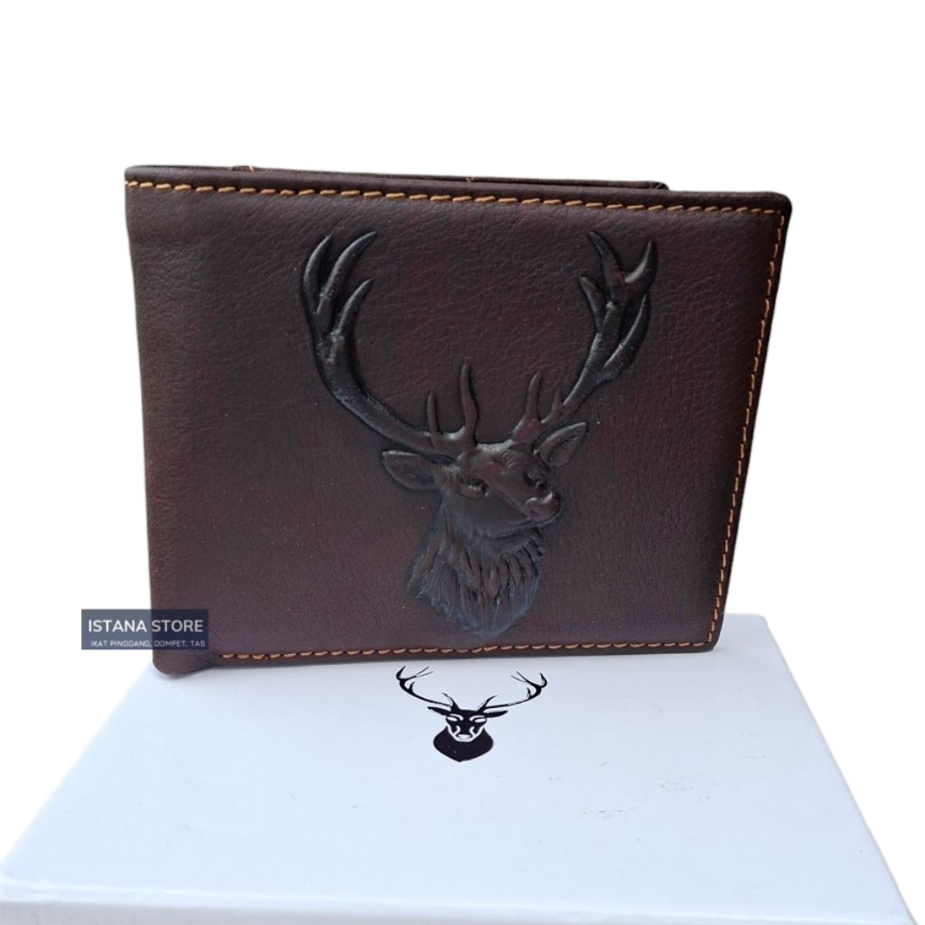Dompet pria full kulit sapi asli motif rusa