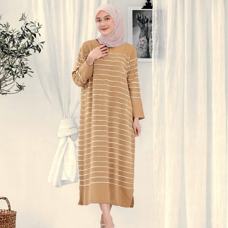 Homedress Batik Daster Arisa Rayon Busui LD 120 Lengan Panjang Tebal - Nyaman