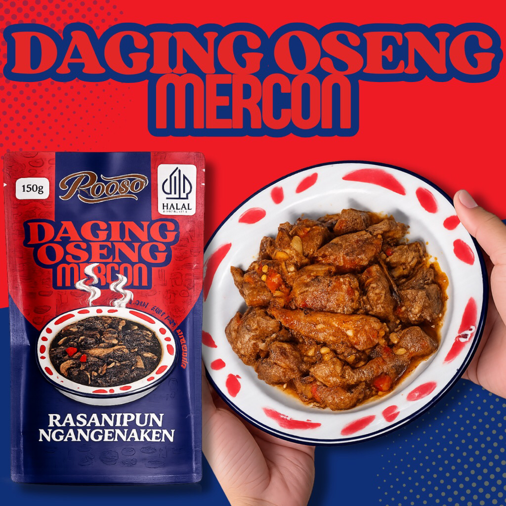 LAUK KEMASAN SIAP SAJI DAGING OSENG MERCON 150g