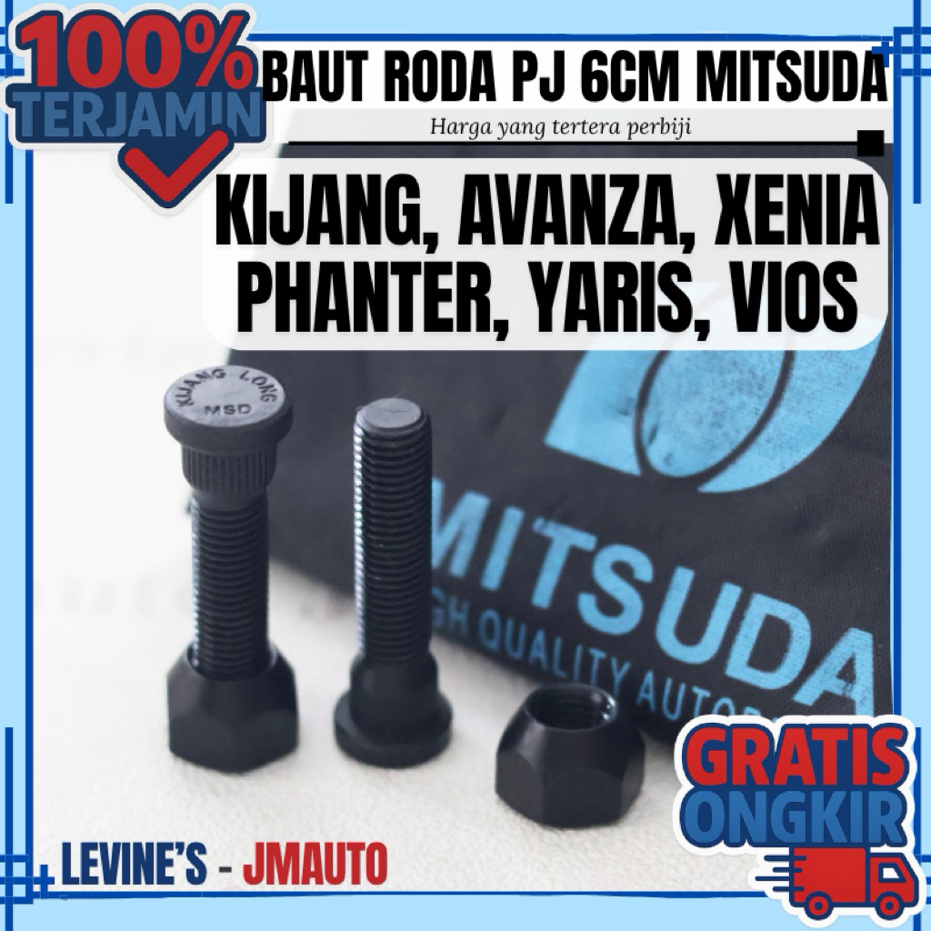 baut roda KIJANG PANJANG MITSUDA / baut roda AVANZA XENIA / baut roda PANTHER / baut roda YARIS / ba