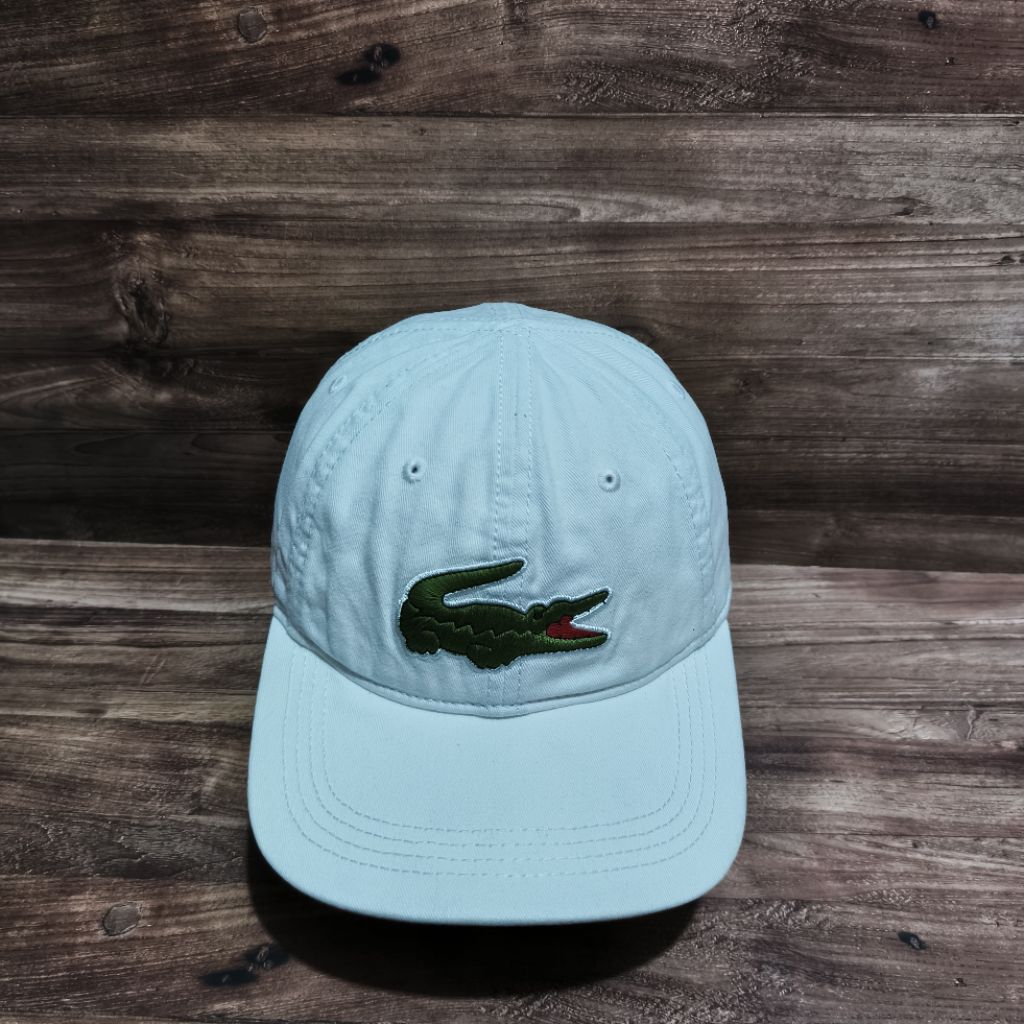topi baseball caps lacoste logo white