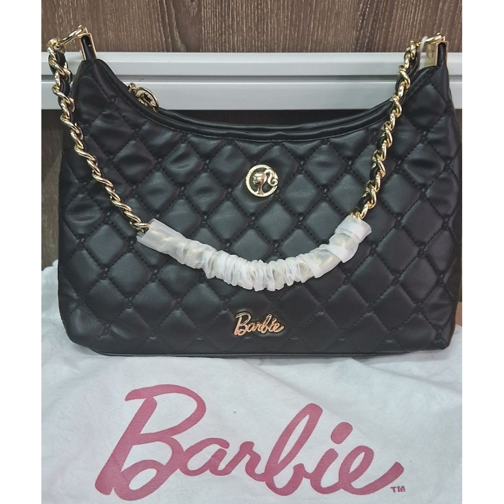 tas barbie hobo pillow hitam bisa selempang bisa shoulder