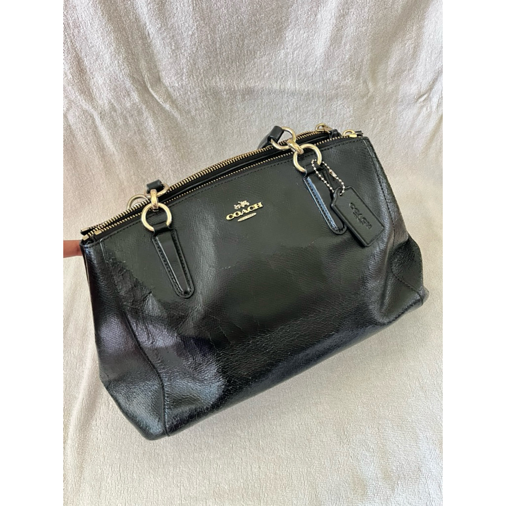 Coach Bag Kulit Asli Totebag Hobo Shoulder Hitam Vintage y2k Coc Bag Pre-loved
