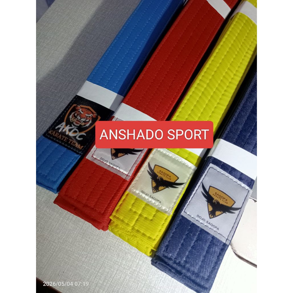 Sabuk karate standard - custom label dojo