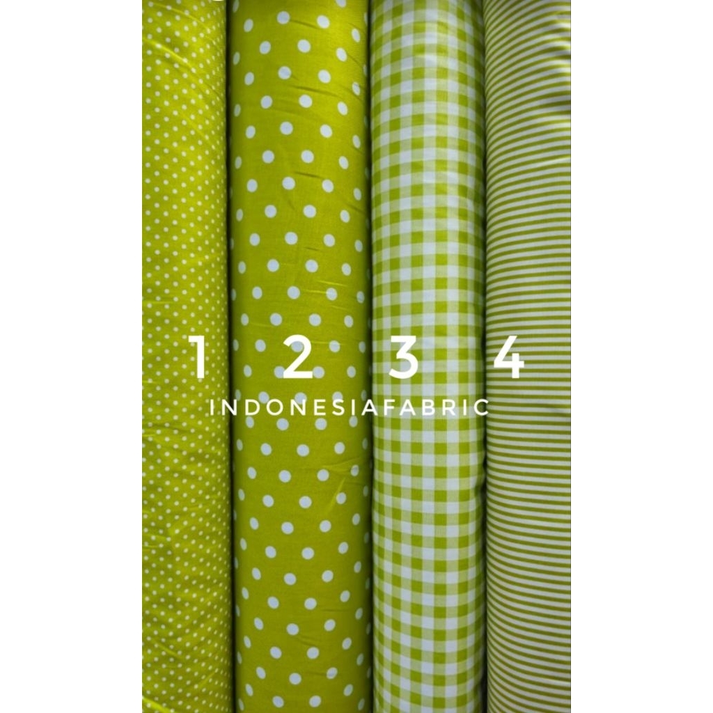 Kain Katun Jepang motif Mix and Match Lime Series tokai senko japan design bahan gamis tunik mukena 