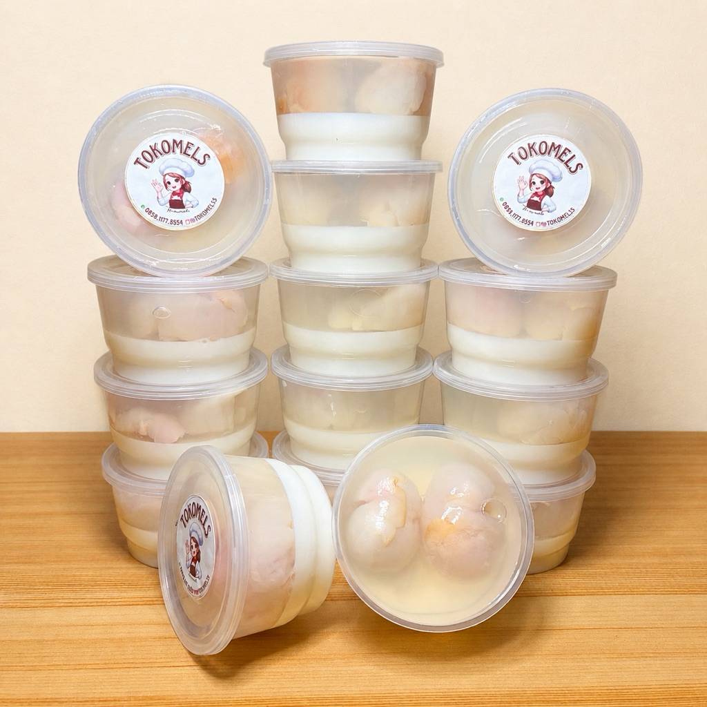 Puding leci susu Cup 100 ml [ INSTAN & SAMEDAY ]