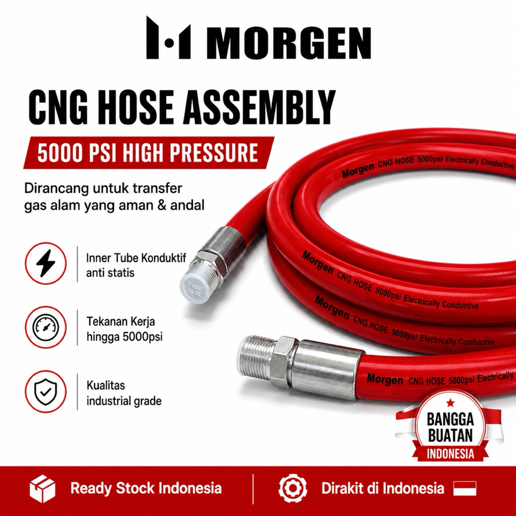 Selang CNG Hose Assembly 1” / Selang Gas Alam High Pressure 5000 psi / 345 Bar - Europe Technology