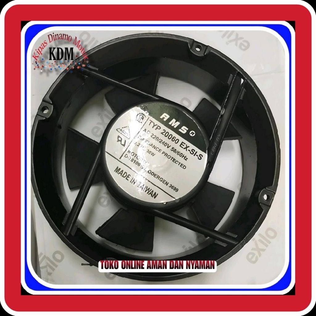 Fan Bulat AMS TYP 20060 EX-SI-S 17CM 220V Premium