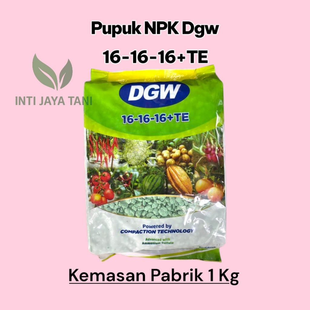 Pupuk NPK 16 16 16+TE Dgw 1 Kg Original Kemasan Pabrik