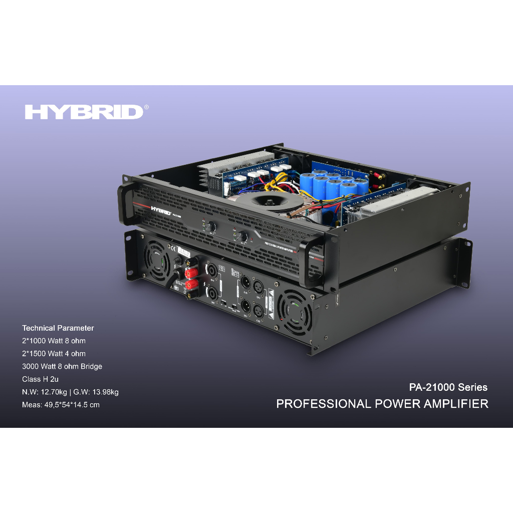 Power Amplifier Hybrid PA21000 PA 21000 2 Channel 3000W Class H Profesional Power Amp Sound System L