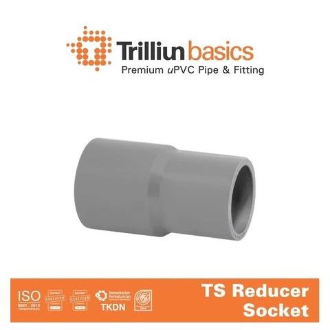 Reducer Socket PVC 1 x 1/2" inch Trilliun TS Reducer Socket Fitting Pipa PVC