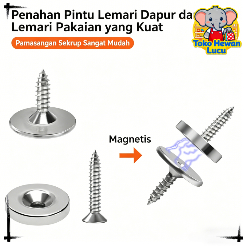 Magnet Pintu Super Tipis Penutup Magnet Kuat Pintu Geser Lemari Kaca Lemari Pakaian