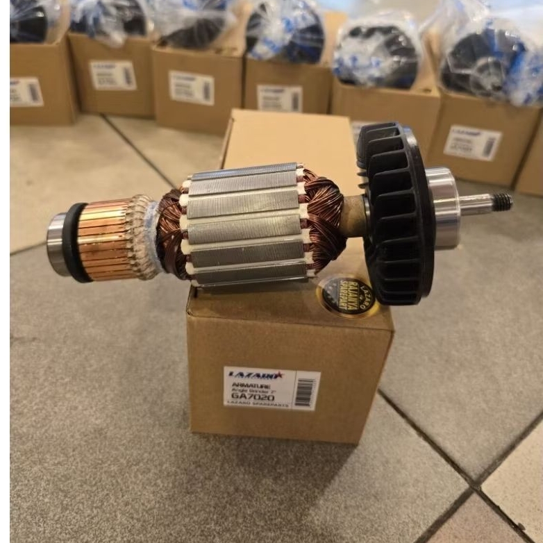 LAZARO ARMATURE UNTUK MESIN MAKTEC MT902 ANGKER ROTOR UNTUK MESIN GERINDA TANGAN MAKTEC 7" MT 902 LA