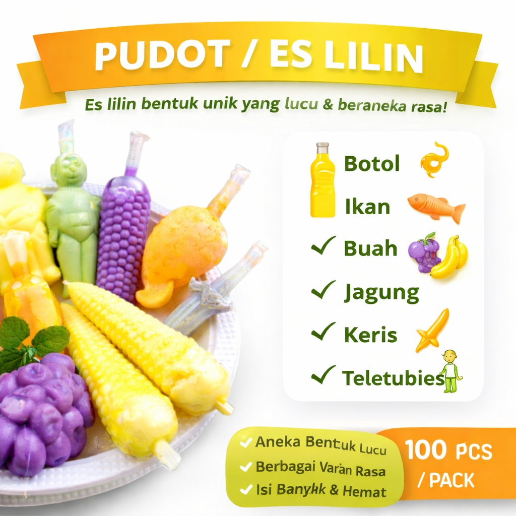 PLASTIK ES WAWAN KIKO - KEMASAN PUDOT KARAKTER- PLASTIK ES WAWAN