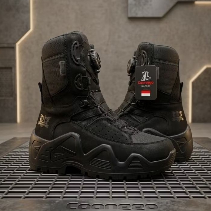 sepatu pdl tni ad polri scurity satpol pp tactical terbaru 8inc sepatu pdl tali putar bahan kulit sw