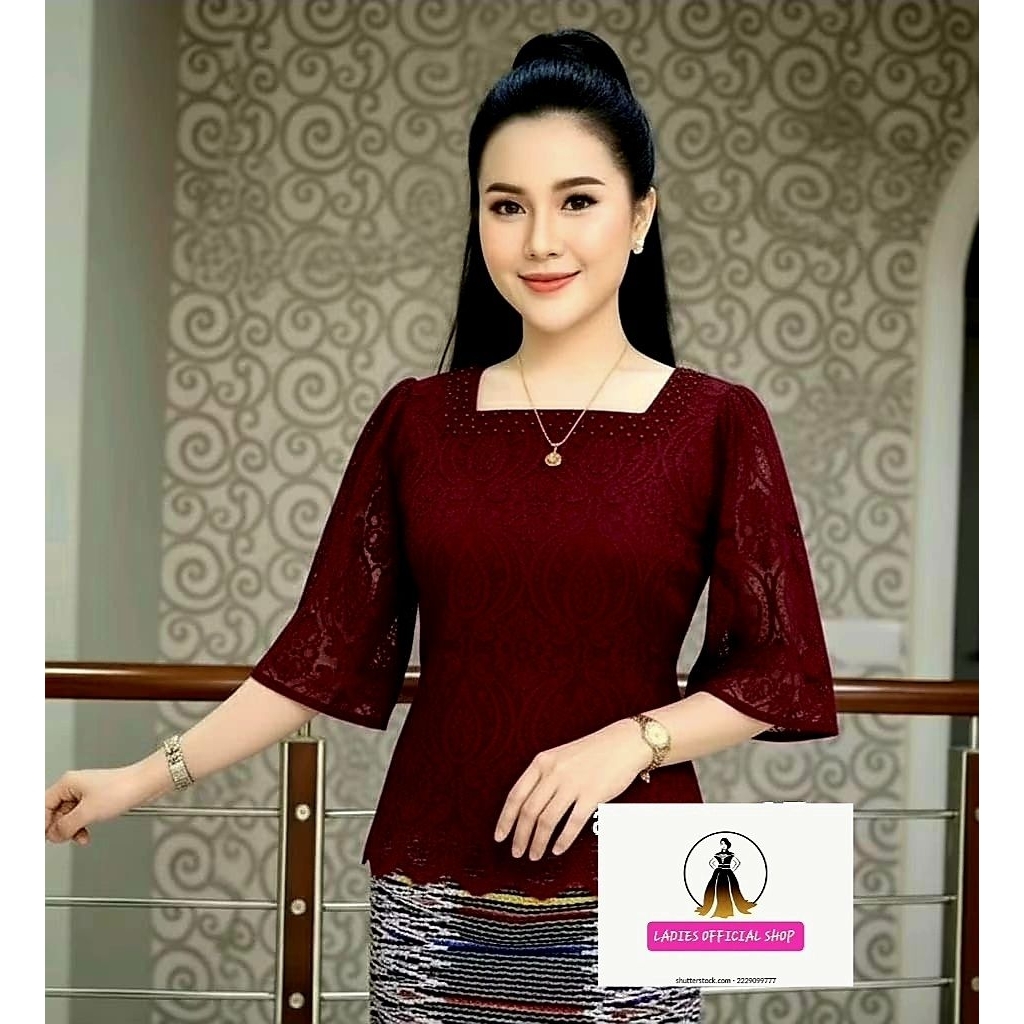 ATASAN BAJU KEBAYA CANTIK Brokat Model Tangan Terompet